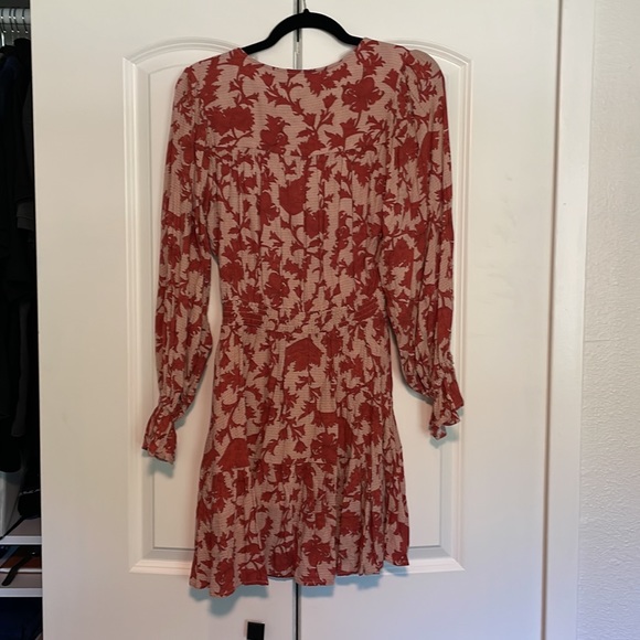 Ninette Printed Ruffle Dress - Flowy Casual Mini Dress - Picture 6 of 9